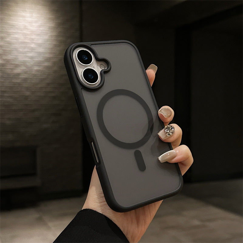 "Hautfreundliche Matte Magnetische Handyhülle, 2-in-1 PC Material, Kompatibel mit iPhone Modellen"