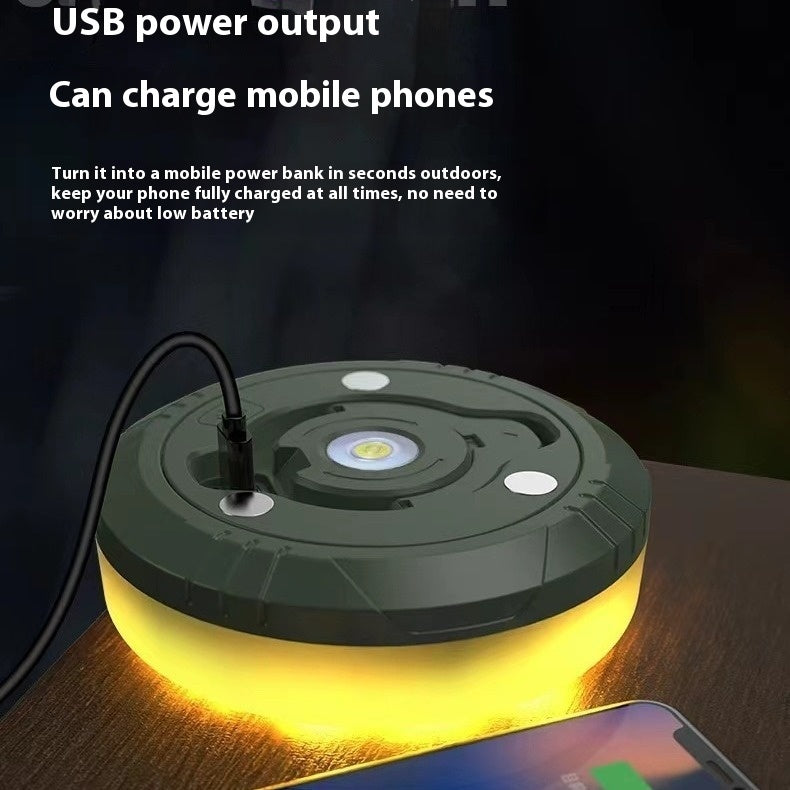 "Multifunktionale Aufladbare Campinglampe - Perfekt für Outdoor-Abenteuer und Sicherheit in der Nacht"