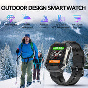 "Modische Sport-Smartwatch mit Herzfrequenzmessung, Wasserdicht, Silikonarmband, TFT-Bildschirm, Magnetisches Laden - Schwarz/Orange/Grün/Gelb"