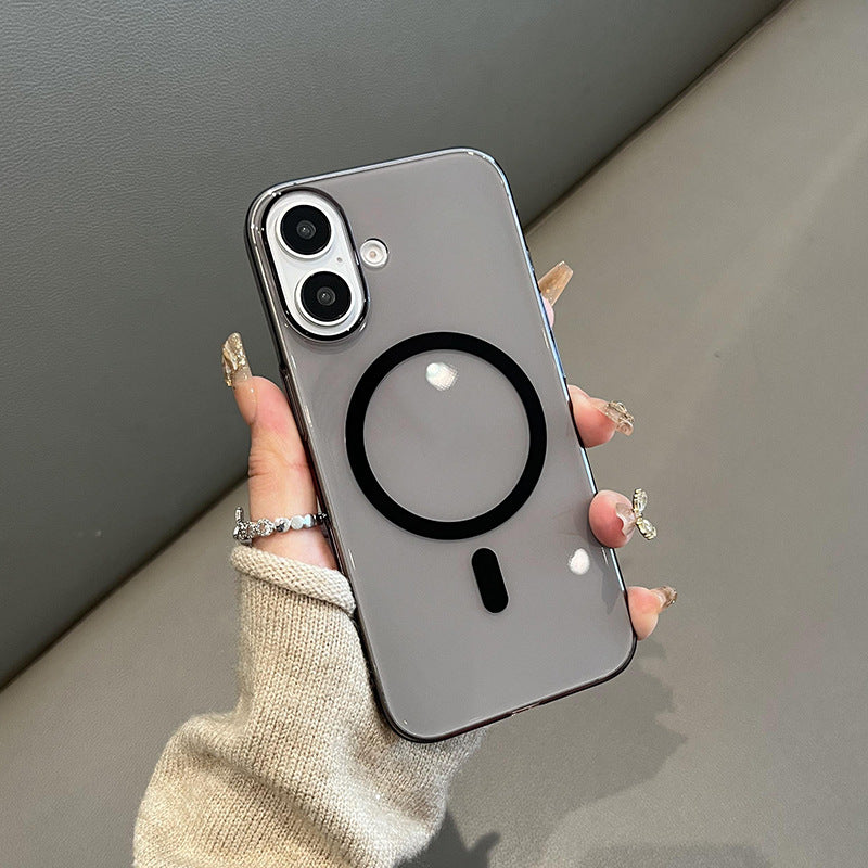 "Ultra-dünne Transparente Magnetische Handyhülle, Anti-Fall PC Material, Kompatibel mit Apple"