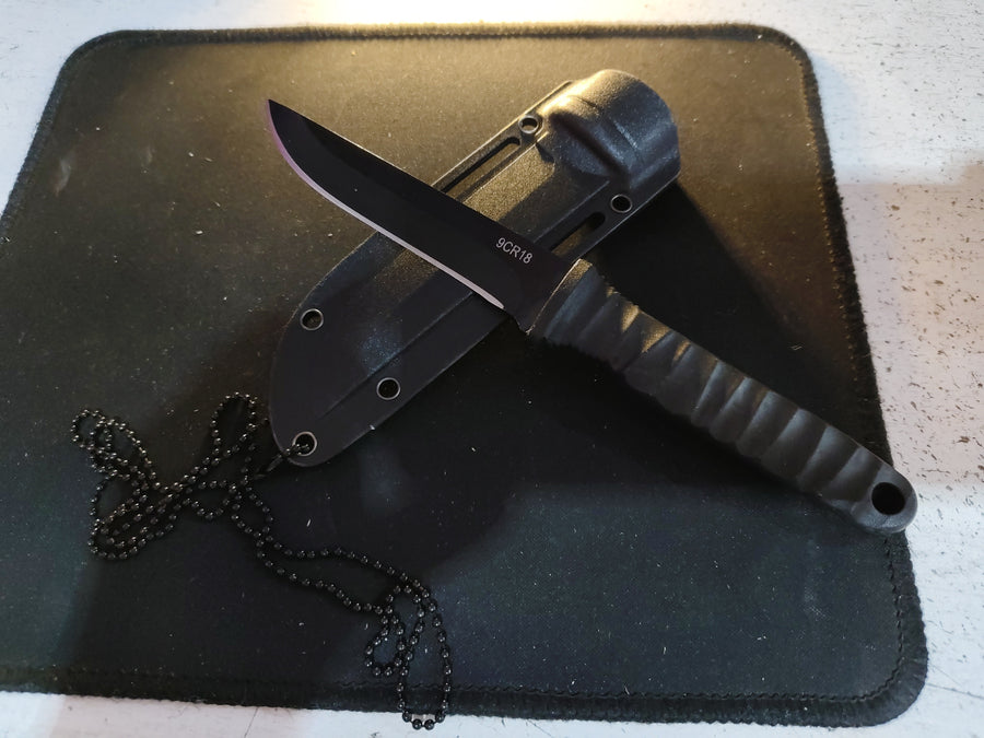 "Premium Outdoor-Multifunktionsmesser aus 9CR13 Stahl - Robustes Camping-Überlebensmesser mit ABS-Griff & Schutzscheide"