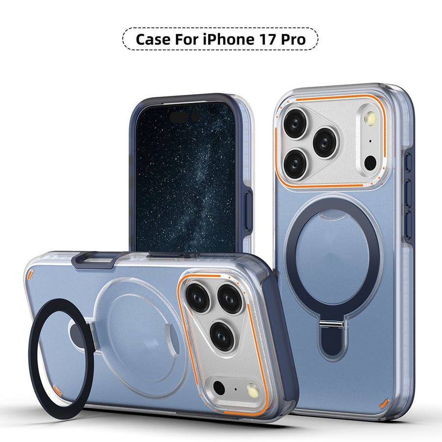 "360° Drehbarer Magnetischer Ständer Handyhülle für iPhone 17 Pro Max, Stoßfeste Schutzhülle, Mattes Finish, Vielfältige Farbauswahl"