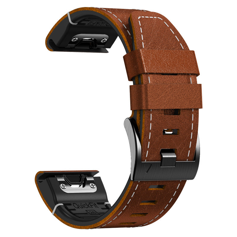 "Premium Lederarmband 22-26mm in Schwarz, Braun, Kaffee - Geschäftsstil, perfekt für jede Uhr"