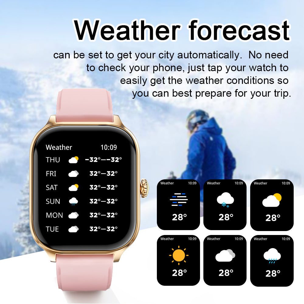 "Multifunktions-X46 Smartwatch mit drahtloser Anruffunktion - Wasserdicht, Herzfrequenz- und Schlafüberwachung, Bluetooth, Selfie-Steuerung"