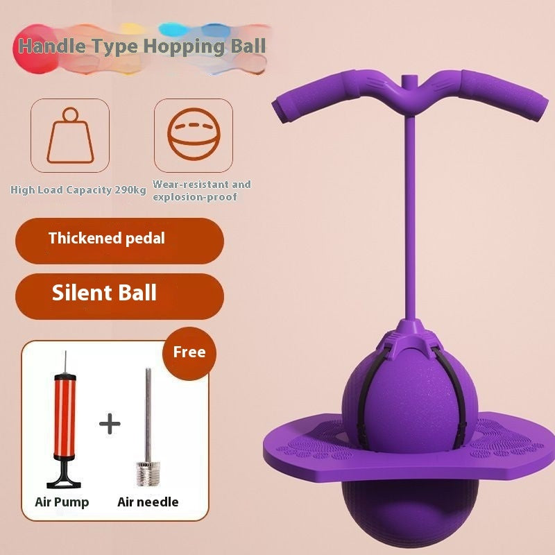 "Fitness Jumping Ball für Kinder & Erwachsene - Balance-Training Spielzeug, Robust & Elastisch, Leuchtende Farben, Griff-Varianten Verfügbar"