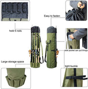 "Multifunktionale Zylinder-Angeltasche für Outdoor: Robust, Leicht & Geräumig - Perfekt für Angelruten und -zubehör"