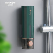 "Lochfreier Seifenspender zur Wandmontage für Heim-Badezimmer - Luxuslichtdesign, Druckknopffunktion, in Weiß, Dunkelgrün und Creme erhältlich"