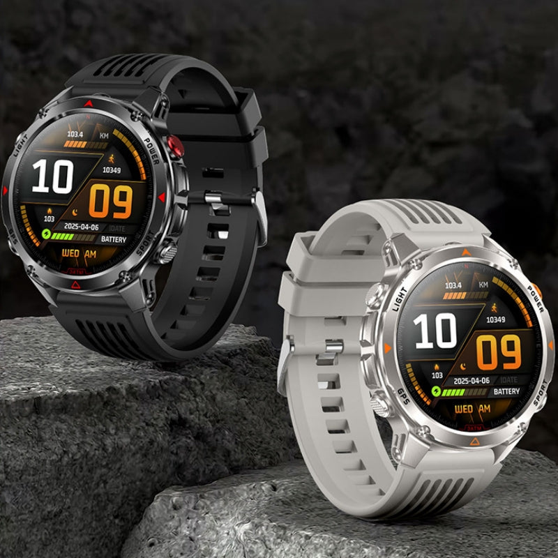 "Multifunktions-Smartwatch mit GPS, Taschenlampe, Kompass, Bluetooth-Anruf - Sportuhr für Draußen in Verschiedenen Farben"