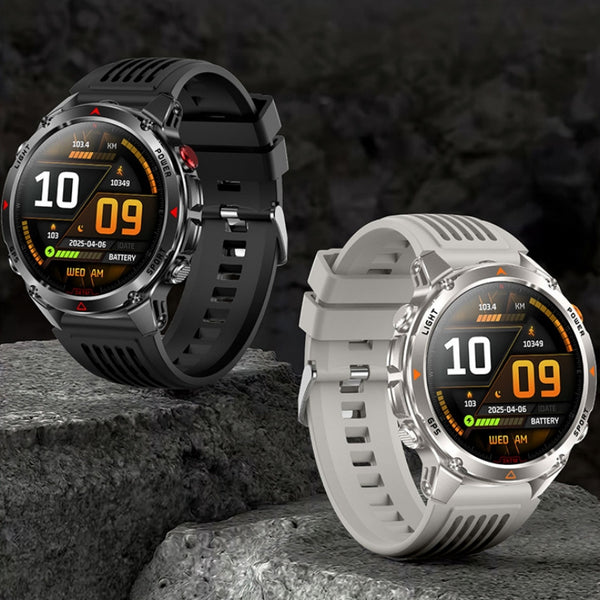 "Multifunktions-Smartwatch mit GPS, Taschenlampe, Kompass, Bluetooth-Anruf - Sportuhr für Draußen in Verschiedenen Farben"