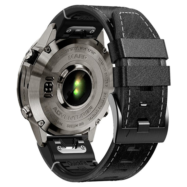 "Premium Lederarmband 22-26mm in Schwarz, Braun, Kaffee - Geschäftsstil, perfekt für jede Uhr"
