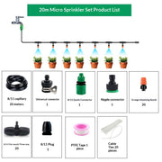 "DIY Gartenbewässerungssystem: Mehrfach-Sprühdüsen, PVC, Gewindeanschluss, Mikro-Sprinkler-Bewässerung (10/15/20 Meter)"