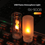 "Sicherheits-LED-Kerze mit realistischer Flammen-Simulation: USB-Betriebene, Familienfreundliche Atmosphärenlicht"