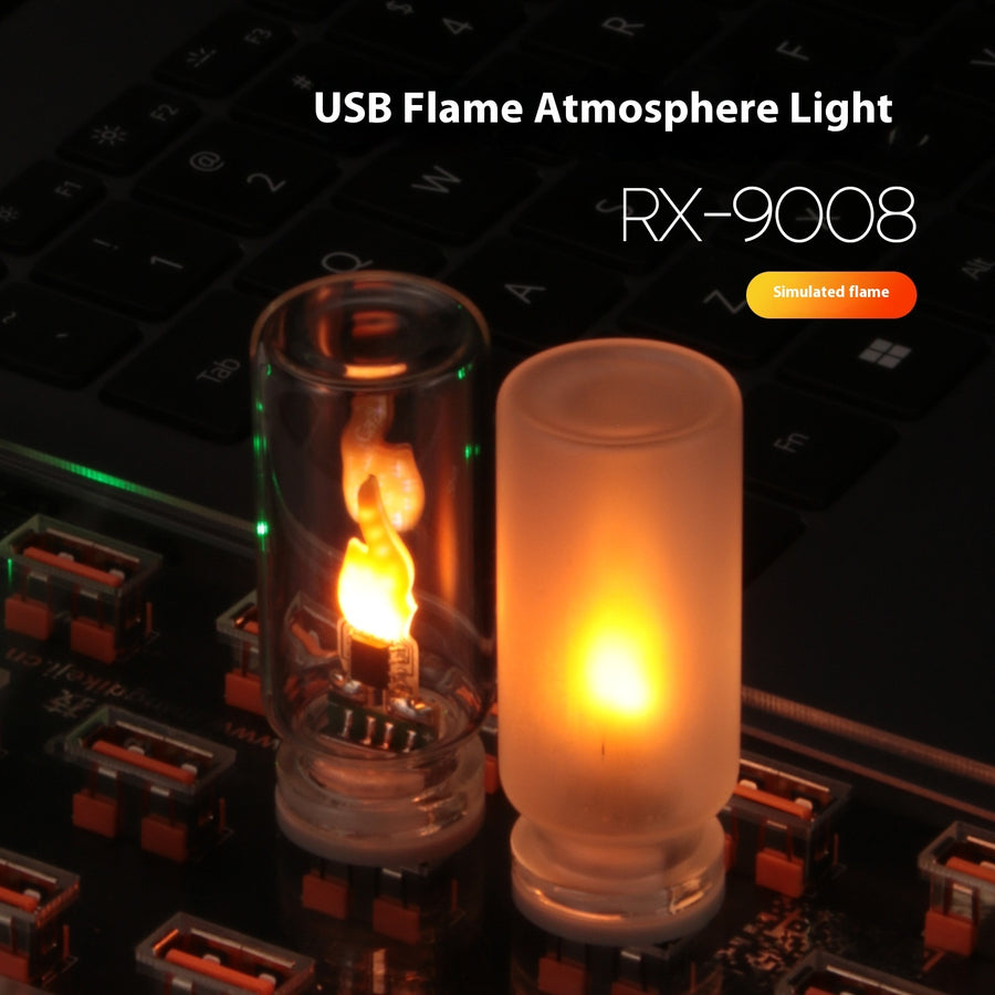 "Sicherheits-LED-Kerze mit realistischer Flammen-Simulation: USB-Betriebene, Familienfreundliche Atmosphärenlicht"