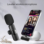 "Kompaktes, Drahtloses Lavalier-Mikrofon für iPhone & Android - Perfekt für Live-Übertragungen, Gaming und Interviews mit Langer Akkulaufzeit"