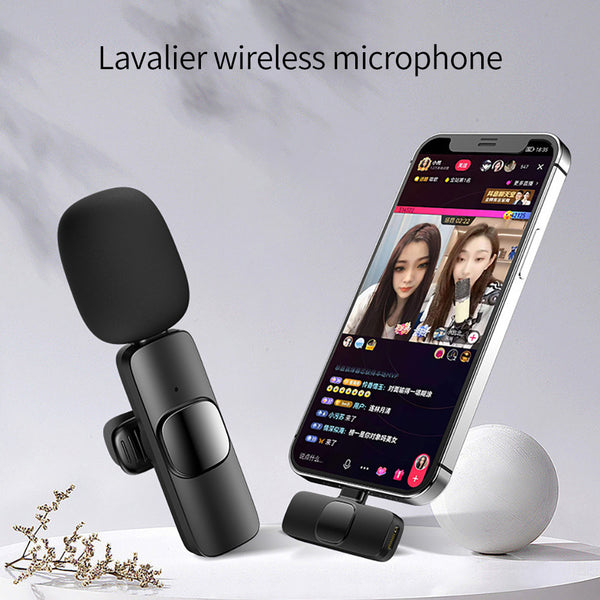 "Kompaktes, Drahtloses Lavalier-Mikrofon für iPhone & Android - Perfekt für Live-Übertragungen, Gaming und Interviews mit Langer Akkulaufzeit"