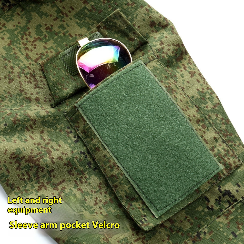 "Robuster Camouflage Arbeitskleidung-Anzug für Baustellen - Mesh Material, Trendige Farbe, Größen 165-190"