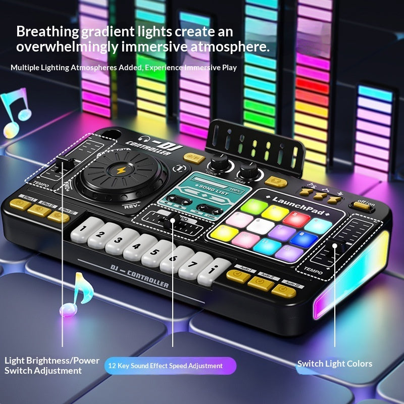 "Multifunktionale DJ-Musiklicht-Tastatur: Interaktives Spielzeug für sensorische Entwicklung, Hände-Auge-Koordination und Interessenpflege"