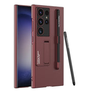 "Schutzhülle für Samsung mit Stiftfach, Mattes Einzelfarben-Design, Stoßfester Hart-PC - inklusive Stift"