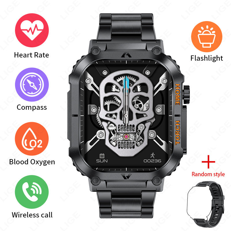 "Multifunktionaler Gesundheitsmonitoring Smartwatch - Blutdruckmessung, Herzfrequenz, Schlafüberwachung und mehr - Wasserdicht und Bluetooth-fähig"