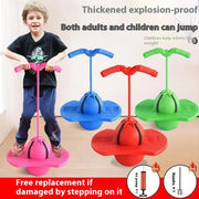 "Fitness Jumping Ball für Kinder & Erwachsene - Balance-Training Spielzeug, Robust & Elastisch, Leuchtende Farben, Griff-Varianten Verfügbar"