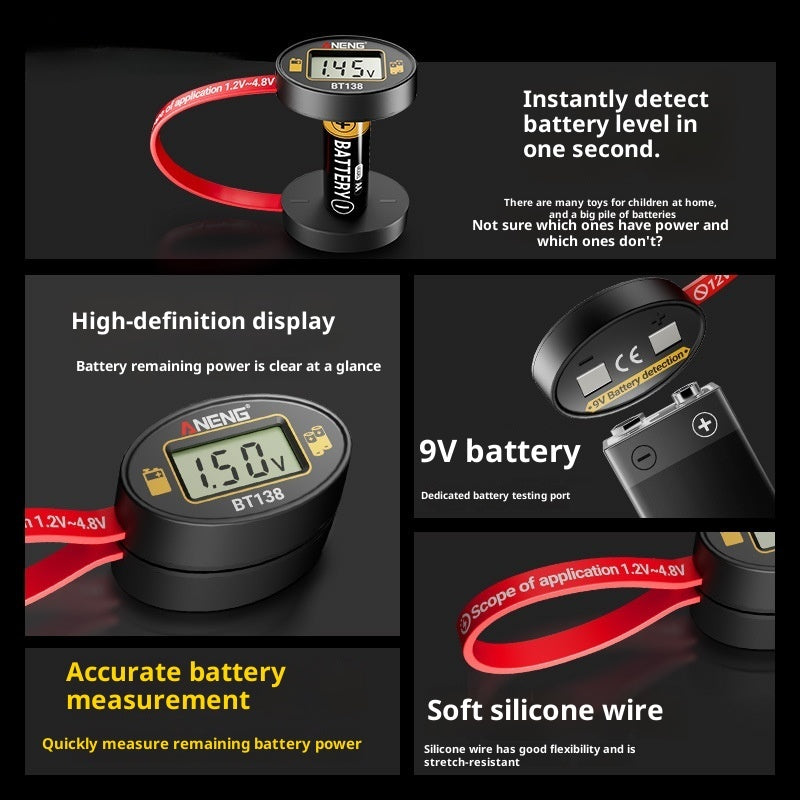 Digital Display Battery Detector Small Portable