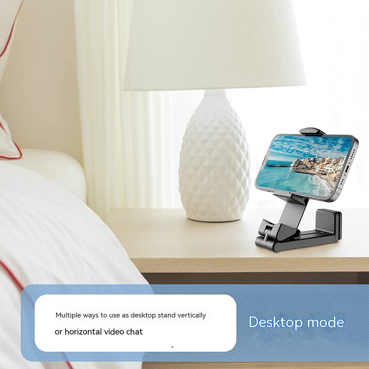 "Faltbarer, Drehbarer Multifunktions-Smartphone-Halter für Büro und Reisen - Komfortables Freihand-Erlebnis mit Universeller Kompatibilität"