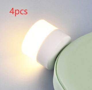 "Tragbare Mini USB Nachtlicht, LED Augenschutz Leselampe, Runde Buchlampe mit USB-Stecker für Computer & Mobile Power Charging"