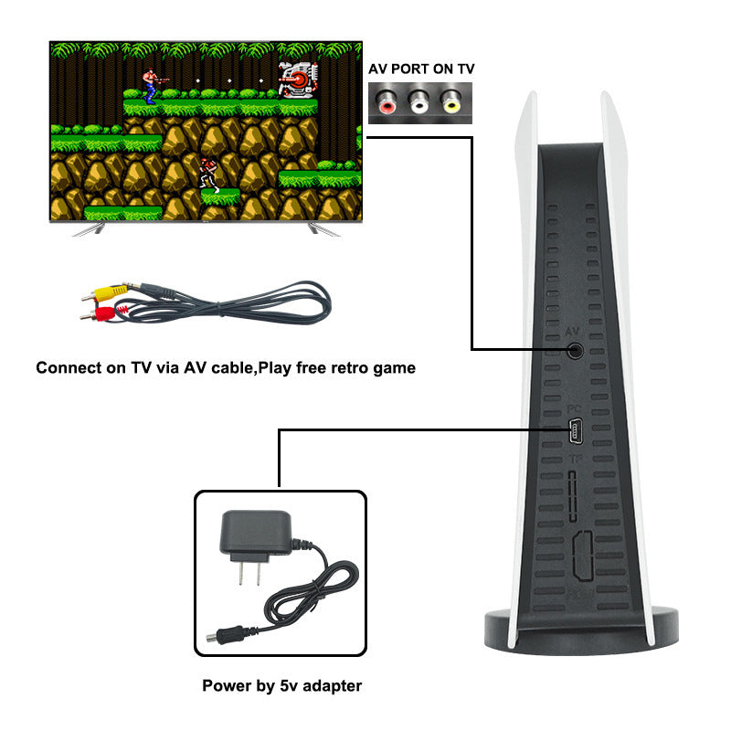 "Nostalgic Retro P5 Mini TV GS5: Kompakte Spielekonsole mit 620 vorinstallierten Spielen - Perfekt für Familienabende"