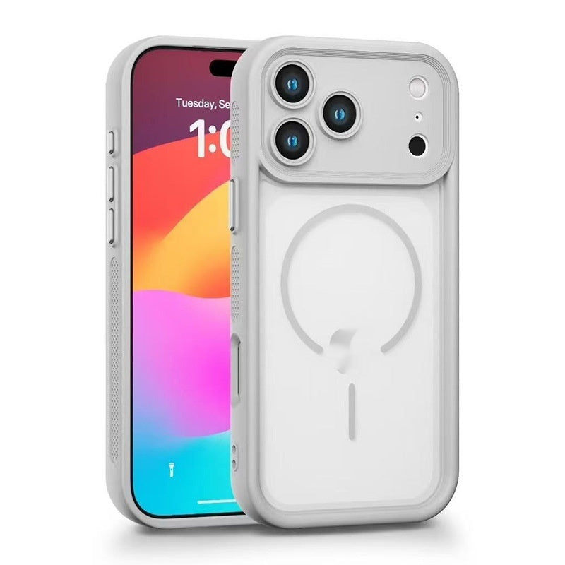 "Magnetische Stoßfeste Handyhülle für iPhone 17, Mattes Design, Weiche TPU Abdeckung, Verschiedene Farben"