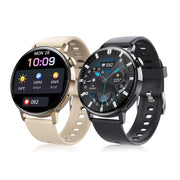 "Intelligente Bluetooth-Anruf Smartwatch 1.32 Zoll, Gesundheits Sportarmband, Wasserdicht, Magnetisches Saugaufladen - Schwarz und Rosegold"