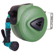 "Qiya Automatische Schlauchtrommel - PVC Wasserschlauch Aufroller 10M, Ideal für Autowäsche & Blumenbewässerung"