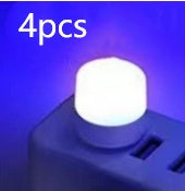 "Tragbare Mini USB Nachtlicht, LED Augenschutz Leselampe, Runde Buchlampe mit USB-Stecker für Computer & Mobile Power Charging"