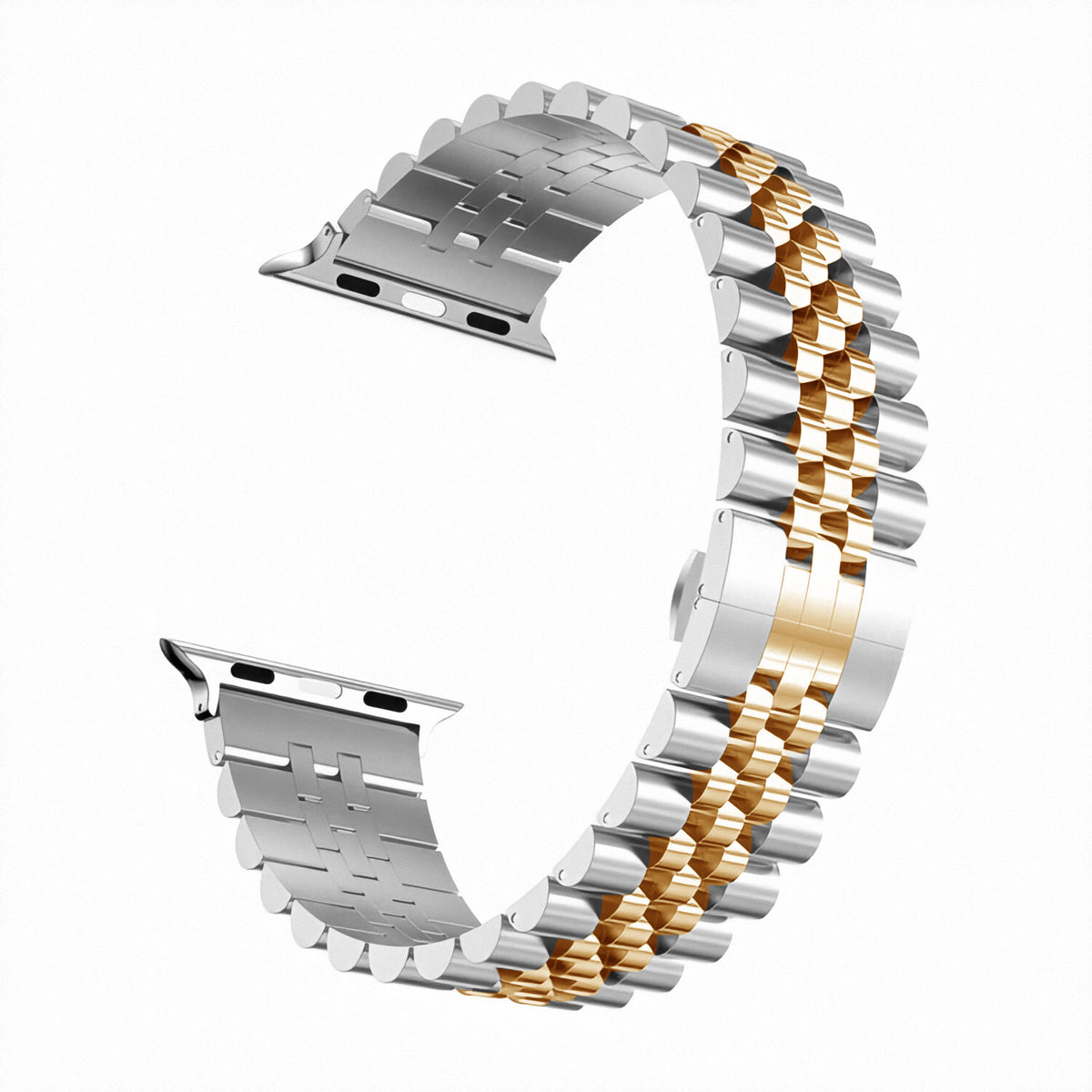 Eleganter Metallarmband mit 5 Perlen