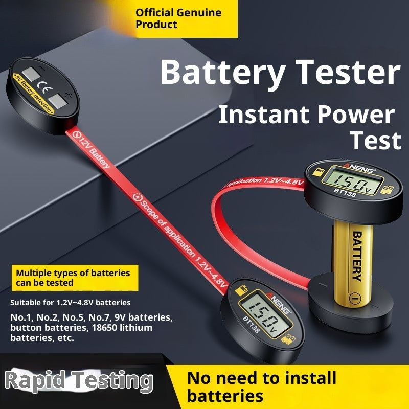 "Digitaler Batterietester mit Anzeige: Kompakt und Tragbar für schnelle und zuverlässige Energiekontrolle"