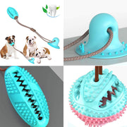 "Interaktives Hundespielzeug mit Saugnapf & Zahnreinigungsball - Langlebiges Kauspielzeug für Haustiere, Bissfest & zur Zahnpflege, Ideal für Energieabbau und Intelligenzförderung"