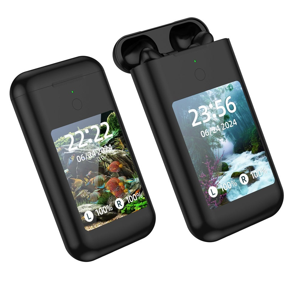 "Multifunktionaler Smart Power Bank In-Ear-Headset mit 28-Zoll Multimedia Display - Klarer Klang & Praktische Energieversorgung für Unterwegs"