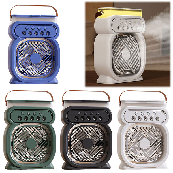 "3-in-1 Tragbarer Luftkühler mit LED-Nachtlichtern & 3 Geschwindigkeiten - Perfekter Luftbefeuchter & Ventilator für Zuhause und Büro"