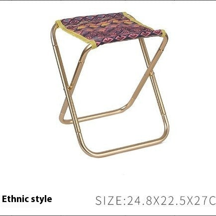 Aluminum Alloy Fishing Barbecue Portable Train Camp Chair Camping Outdoor Folding Stool