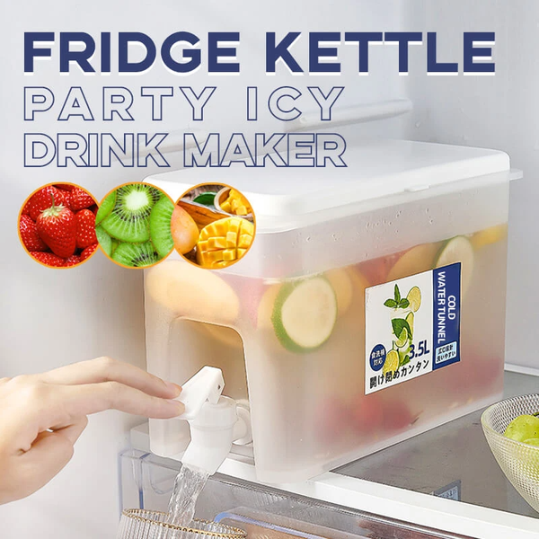"Großkapazität Kühlschrank Aufbewahrungskrug mit Wasserhahn, Lebensmittelechter PP-Kunststoff, 3.5L - Ideal für Säfte und Eistee"