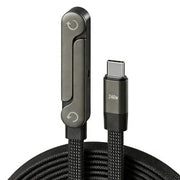 "240W Multifunktionaler Schnellladeständer mit Gewebtem Datenkabel - Lightning, Micro USB, Typ-C"