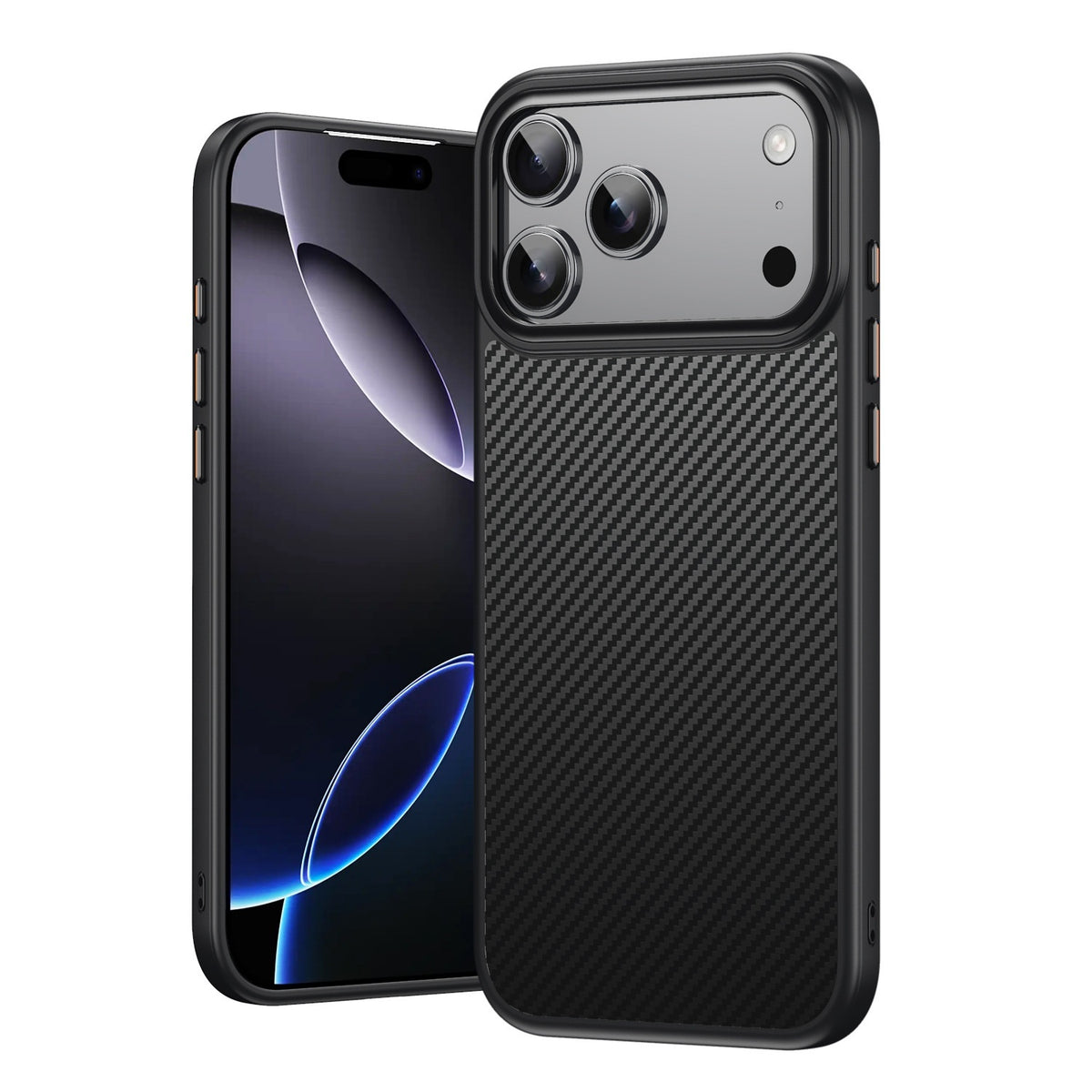 "Premium Carbonfasern Smartphone Hülle mit Magnet-Design - Stoßfest, Fingerabdruckbeständig, Kompatibel mit iPhone 13 & 14 Pro Modellen"