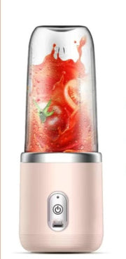 "Tragbarer 6-Klingen-Mini-Saftpresse Mixer: Smoothie-Zubereiter, Obstquetscher & Eiszerkleinerer, USB aufladbar, 140W Leistung, Dunkelblau"