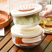 "Multifunktionaler Abtropfkorb mit Deckel für Obst und Gemüse - Faltbarer Griff, Kühlschrank-Aufbewahrungsbox, Küchenhelfer für schnelle Wasserablauf und Frischhalte"