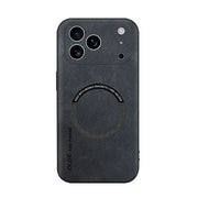 "Ultra-dünne Luxus Leder Handyhülle mit Magnetladung für iPhone - Sturzschutz und Attraktives Design"