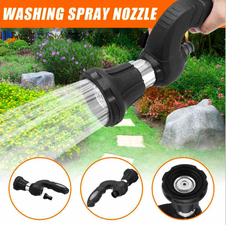"Leistungsstarke Mighty Power Schlauchdüse - Ideal für Garten und Autowäsche mit 5 einstellbaren Sprühoptionen"