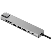 "PD Acht-in-Eins Erweiterungs-Dock, USB-Anschlussstation, Typ-C Hub Splitter, Aluminiumlegierung, 8 Ports ohne externe Stromversorgung"