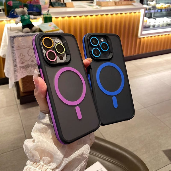 "Dual-Farben Magnetische Schutzhülle Matt Stoßfest für iPhone 17 Pro Max - Kratzfest, Sturzsicher und Fingerabdruck-Resistent"