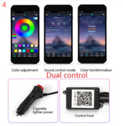 "RGB Auto Innenbeleuchtung - Flexible, App-gesteuerte Stimmungslichter mit Musikrhythmus - Einfach zu installieren"
