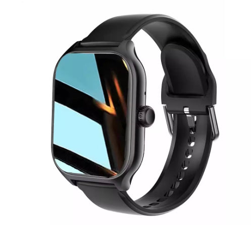 "HD-Display Sport-Smartwatch mit Solarquarz-Bewegung, TPU-Armband, ABS-Gehäuse - Schwarz & Silber"