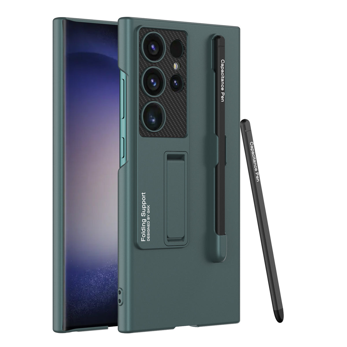 "Schutzhülle für Samsung mit Stiftfach, Mattes Einzelfarben-Design, Stoßfester Hart-PC - inklusive Stift"